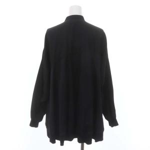 ENFOLD C/SI タイプライター オーバーフレアブルゾン ジップアップ シルク混 36 黒 ブラック