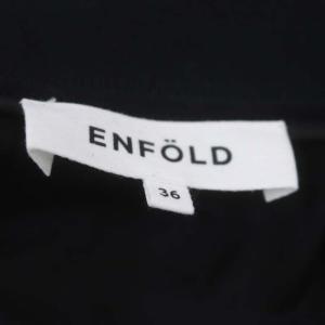 ENFOLD C/SI タイプライター オーバーフレアブルゾン ジップアップ シルク混 36 黒 ブラック