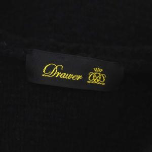 Drawer 22年 ウールカシミヤ ミラノ編みスナップカーディガン ブラック