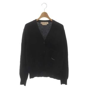 22AW ニットロゴカーディガン 40 ブラック