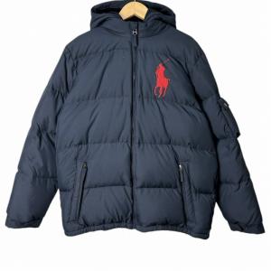 ビッグポニー刺繍 ダウンジャケット ネイビー XL