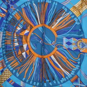 HERMES カレ90 Ceintures et Liens ベルトと紐 スカーフ ブルー