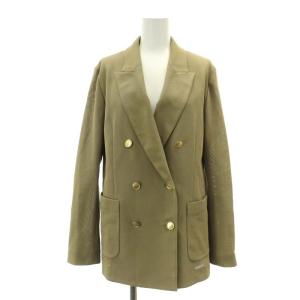 レノクロス ダブルブレスト ジャケット 2 M カーキ /SY OS
