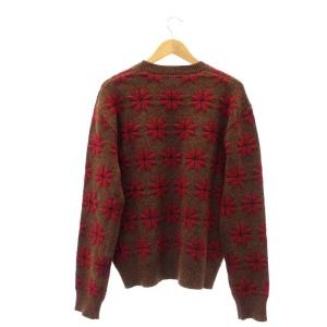 DSQUARED2 セーター ニット 長袖 プルオーバー ウール S 茶 ブラウン 赤 レッド S71HA1090