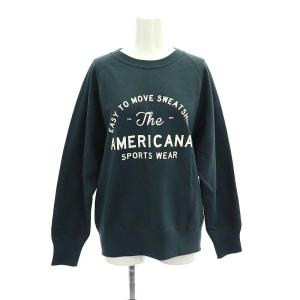 プリントスウェット トレーナー カットソー 長袖 M ダークグレー /MI OS