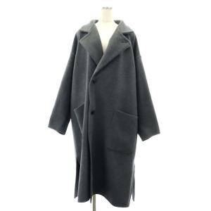 Double face rever coat チェスターコート ロング ウール 4 XL グレー AD