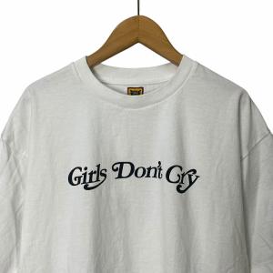 HUMAN MADE バックロゴ プリント クルーネック Tシャツ 半袖 L 白 ホワイト 黒 ブラック AA