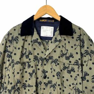 sacai ×サンサーフ sun surf コラボ パームツリー ドット柄 アロハシャツ トロピカル オープンカラー 半袖 オーバーサイズ