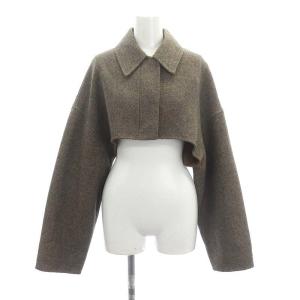 NEP TWEED RIVER BOLERO JACKET ジャケット ショート F 茶 黒 ブラウン