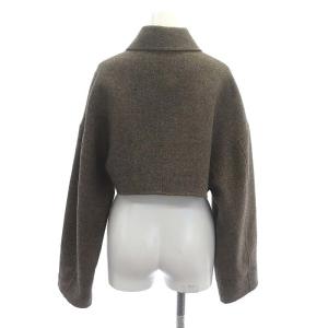 CLANE NEP TWEED RIVER BOLERO JACKET ジャケット ショート F 茶 黒 ブラウン