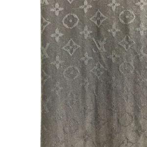 LOUIS VUITTON シルク ウール ストール マフラー 大判 モノグラム ブラック
