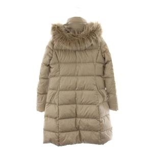 Theory STAPLE TAFFETA ERINDANE H ダウンコート アウター ジップアップ ロング P グレージュ