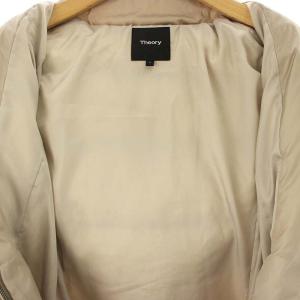 Theory STAPLE TAFFETA ERINDANE H ダウンコート アウター ジップアップ ロング P グレージュ