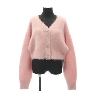 キャンディストック 23AW WEB限定カラー ビジューリボンニットカーデ リボンニットビスチェ アンサンブル