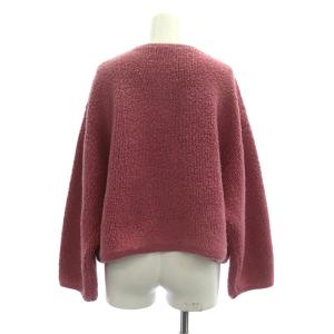 MILA OWEN MILAOWEN 24AW パイル編みショート丈金釦ニットジャケット ノーカラー 1 ピンク /HK OS