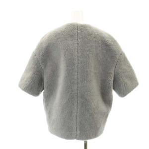 Max Mara 白タグ テディ カシミヤ ボア ショートコート 42 グレー