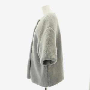 Max Mara 白タグ テディ カシミヤ ボア ショートコート 42 グレー