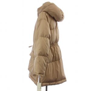 SNIDEL ウエストマークミドルダウンジャケット コート フード付き ウエストリボン ミドル F ベージュ SWFC194011