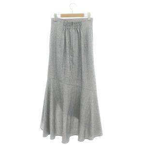 SNIDEL 23SS シャーリングスリットマーメイドスカート ロング 1 グレー /DF OS