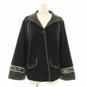 FASHION ニットジャケット シルク混 M グレー