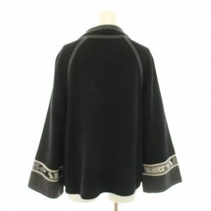 LEONARD FASHION ニットジャケット シルク混 M グレー