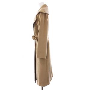 Max Mara 白タグ マニュエラ アイコンコート ガウンコート バージンウール カシミヤ混 42 ベージュ