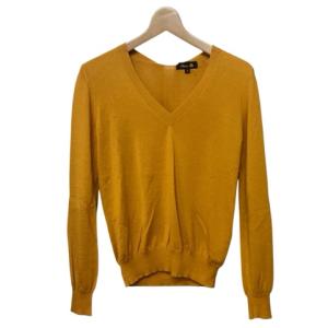 カシミヤ シルク ニット セーター 長袖 1 S マスタード 黄系 6513-106-0586