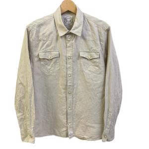 コットン リネン オックスフォード シャツ KMH-19040-A ベージュ XL