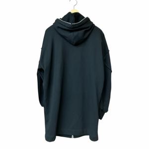 DIESEL インサイドアウト オーバーサイズ パッチ ジップ フーディー パーカー 黒 ブラック XS AA