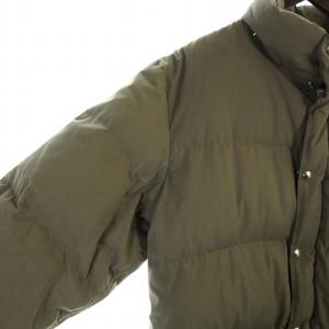 THE NORTH FACE ヴィンテージ ダウンジャケット 茶タグ USA製 ジップアップ 長袖 ロゴ M グレー GY18