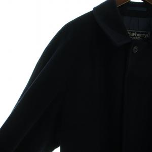 burberrys ヴィンテージ ステンカラーコート ネーム刺繍入り ネイビー