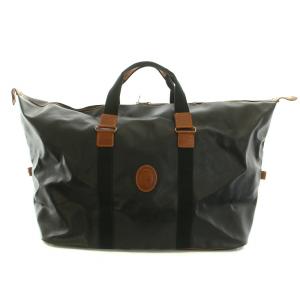 ボストンバッグ 旅行かばん ハンドバッグ レザー ロゴ 鞄 ダークブラウン /DK