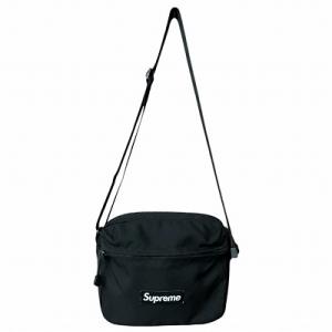 Supreme BOXロゴ CORDURA SHOULDER BAG ブラック