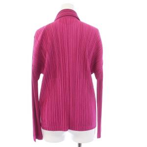 PLEATS PLEASE ISSEY MIYAKE イッセイミヤケ カーディガン プリーツ 3 ピンク