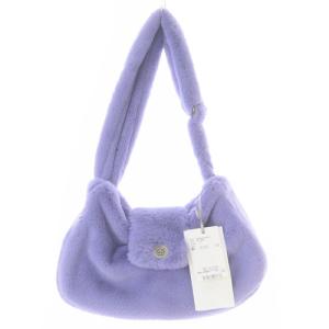 23AW ワンショルダーファーバッグ ハンドバッグ 紫 パープル