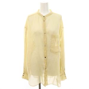 バックスリットオーバーシアーシャツ 長袖 F イエローベージュ /SY OS