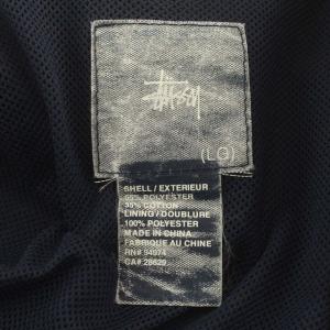 STUSSY 00s チェック スイングトップ ジャケット ブルゾン L ネイビー 紺