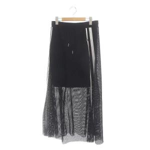 24SS Side Line Mesh Skirt スカート ロング フレア メッシュ サイドライン F