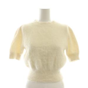 24AW フォックスカシミヤハーフスリーブプルオーバー ニット セーター 五分袖 F アイボリー /NR
