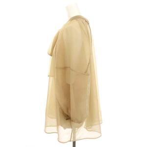 CLANE 22SS BALLOON SHEER PUFF TOPS ブラウス シアー シースルー 長袖 2 茶 ブラウン