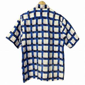 DRIES VAN NOTEN 21SS LEN LYE リネン チェックシャツ ホワイト 46