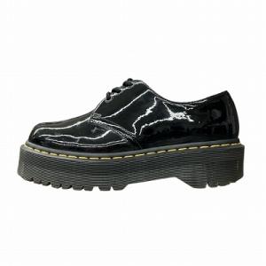 3 HOLE BOOTS QUAD 3ホール エナメル パテント シューズ ブーツ 厚底 黒 ブラック