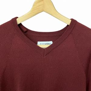 MM6 Maison Margiela ショルダージップ Vネック ニット セーター キャミソール バーガンディー ワイン M ここのえタグ 32HA078