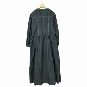 Ray Beams 配色ステッチ ジップ シャツ ワンピース 黒 ブラック 0 XS位 61-26-0185-370