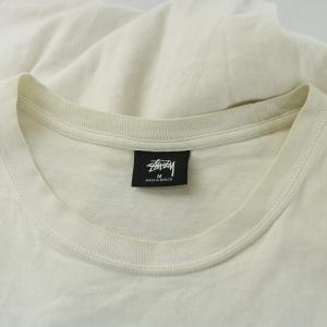 STUSSY KNOWLEDGE IS KING Tシャツ カットソー 半袖 クルーネック ロゴ プリント M 白 ホワイト