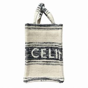 CELINE SMALL CABAS THAIS 2WAY ショルダー バッグ オフホワイト ネイビー