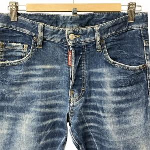 DSQUARED2 21AW SKATER JEAN デニムパンツ スリム USED加工 44  S位 青 ブルー インディゴ S71LB0946