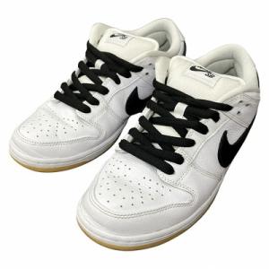 NIKE SB DUNK LOW PRO ダンク ロー スニーカー レザー ガムソール 白 黒 ホワイトブラック US9.5