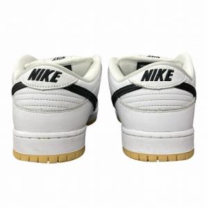 NIKE SB DUNK LOW PRO ダンク ロー スニーカー レザー ガムソール 白 黒 ホワイトブラック US9.5