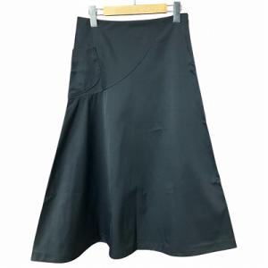 【メイ】BRIEFING ブラック スカート サイドポケット付き 美品 サイド ポケット デザイン ナイロン スカート 黒 ブラック 2 M位
